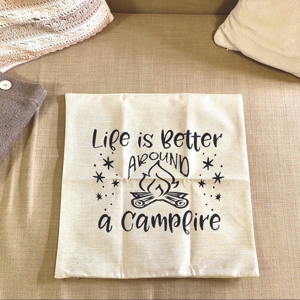 Glamping pillow cover